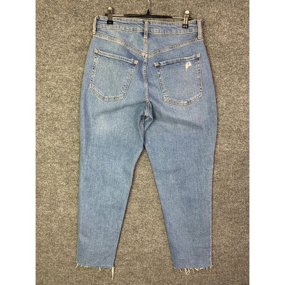 NWT Old Navy High Rise Curvy O.G. Straight Jeans Women’s Size 10 Raw Hem - Picture 2 of 10